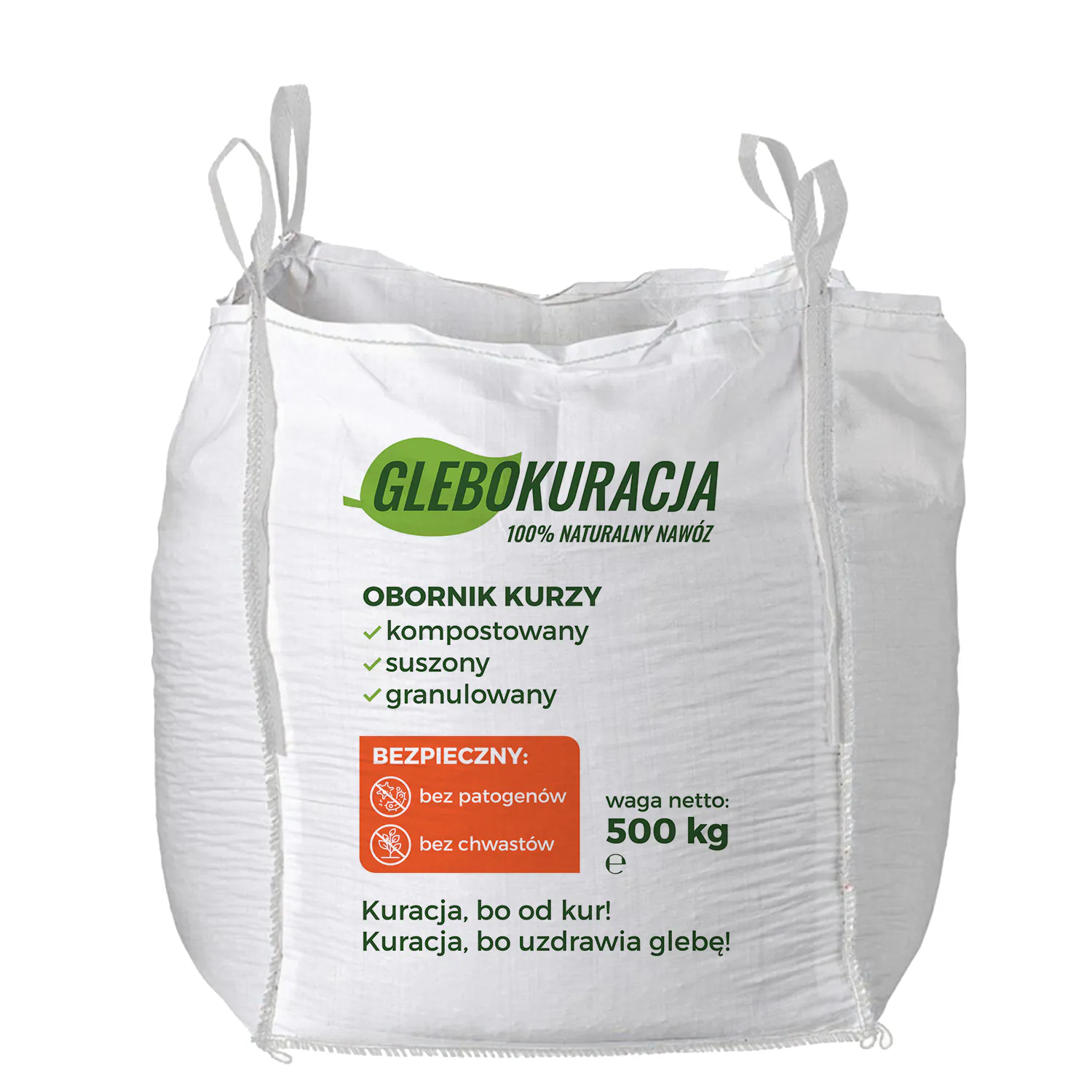 Glebokuracja Organic Granulated Chicken Manure Fertilizer (500kg BIG-BAG)